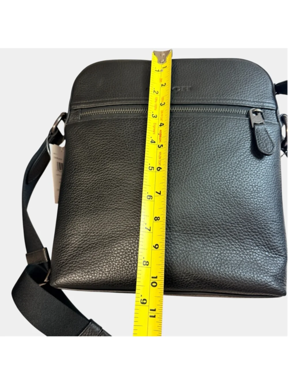 Coach Houston Flight Smooth Leather Crossbody Messenger Bag Black Unisex NWT - Picture 7 of 16
